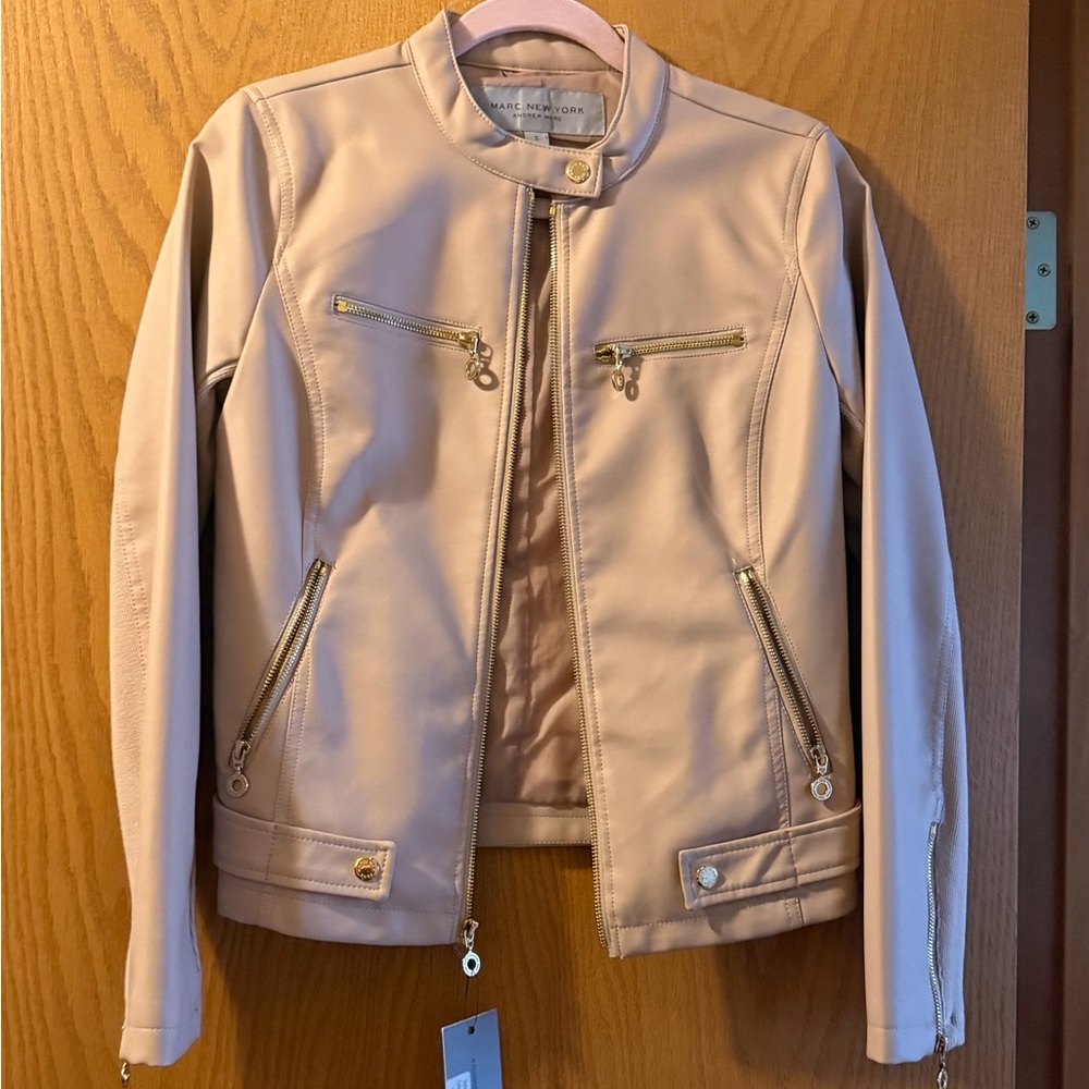 Women's Cream Jacket with Gold Accents